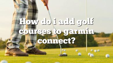 How do i add golf courses to garmin connect?