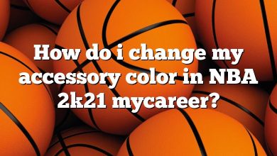 How do i change my accessory color in NBA 2k21 mycareer?