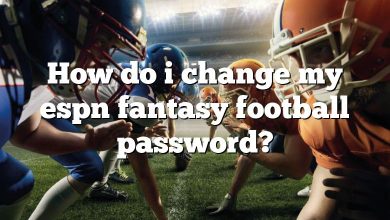 How do i change my espn fantasy football password?