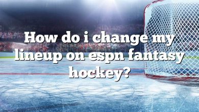 How do i change my lineup on espn fantasy hockey?