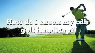 How do i check my cdh golf handicap?