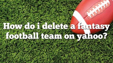 How do i delete a fantasy football team on yahoo?