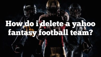 How do i delete a yahoo fantasy football team?