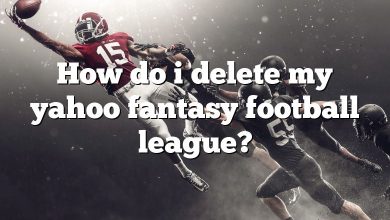 How do i delete my yahoo fantasy football league?