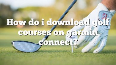 How do i download golf courses on garmin connect?
