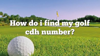 How do i find my golf cdh number?