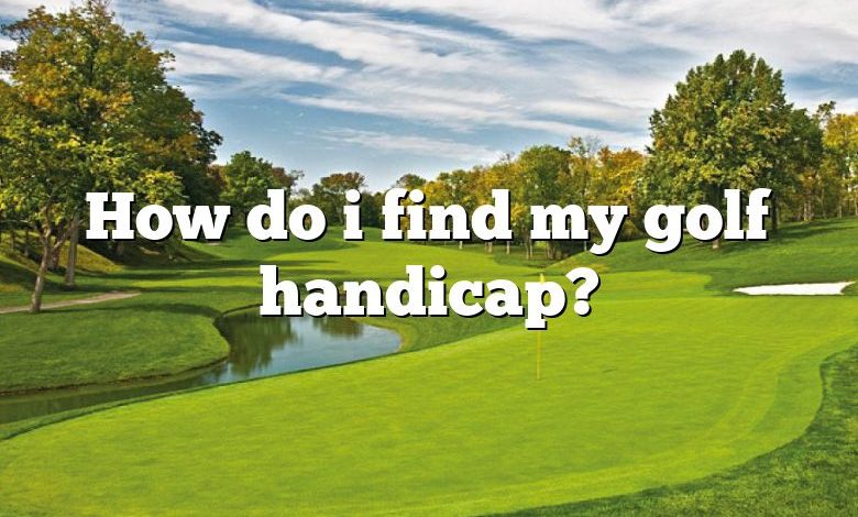 How do i find my golf handicap?