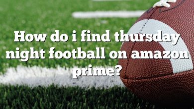 How do i find thursday night football on amazon prime?
