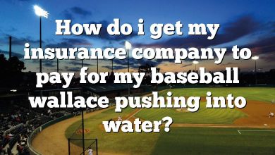 How do i get my insurance company to pay for my baseball wallace pushing into water?