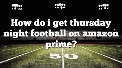 How do i get thursday night football on amazon prime?