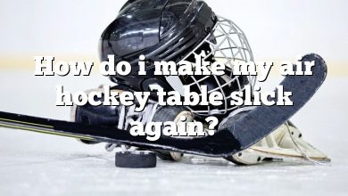 How do i make my air hockey table slick again?