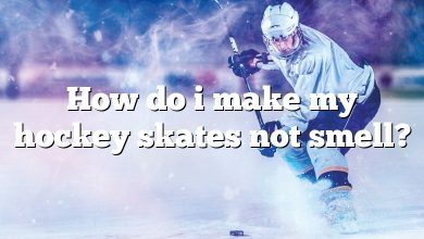 How do i make my hockey skates not smell?