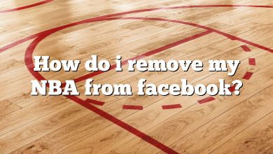 How do i remove my NBA from facebook?