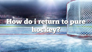 How do i return to pure hockey?