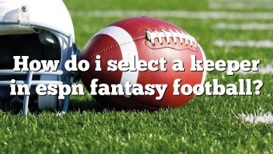 How do i select a keeper in espn fantasy football?