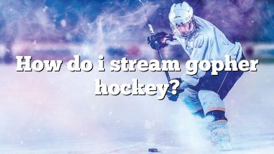 How do i stream gopher hockey?