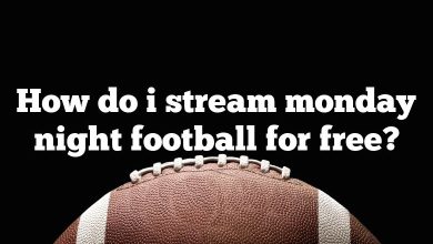 How do i stream monday night football for free?