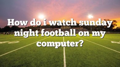 How do i watch sunday night football on my computer?