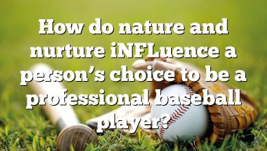 How do nature and nurture iNFLuence a person’s choice to be a professional baseball player?