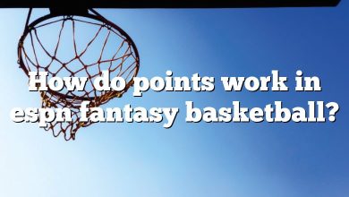 How do points work in espn fantasy basketball?