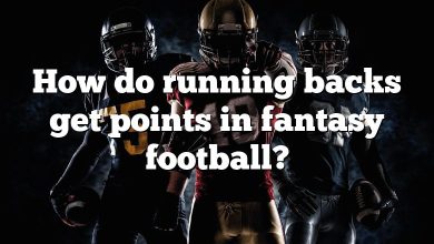 How do running backs get points in fantasy football?