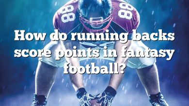 How do running backs score points in fantasy football?