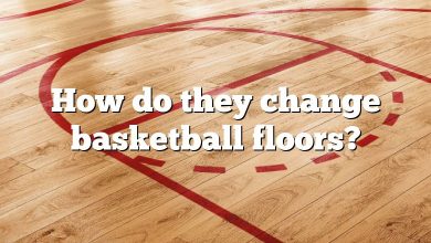 How do they change basketball floors?