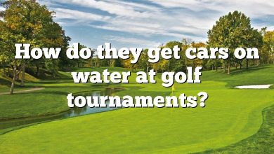 How do they get cars on water at golf tournaments?