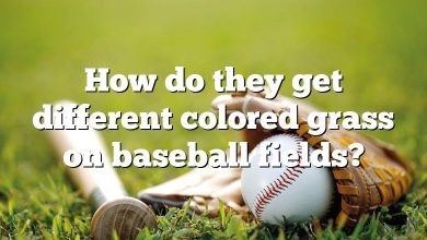 How do they get different colored grass on baseball fields?