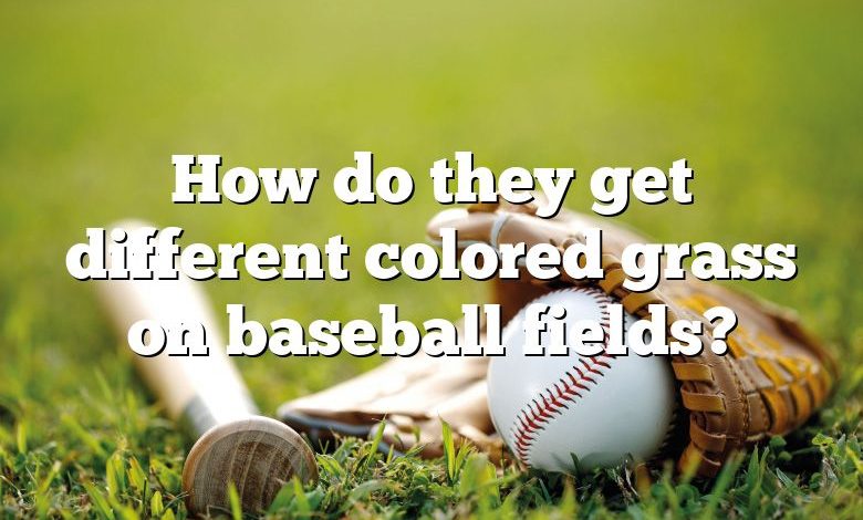 How do they get different colored grass on baseball fields?