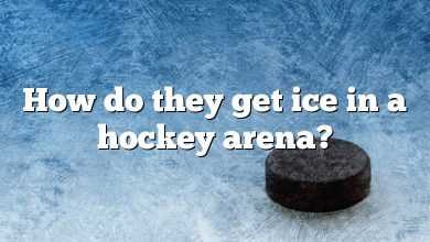 How do they get ice in a hockey arena?