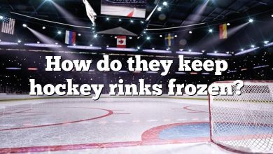 How do they keep hockey rinks frozen?