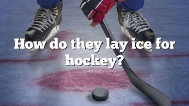 How do they lay ice for hockey?