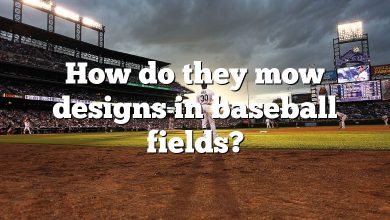 How do they mow designs in baseball fields?