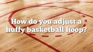 How do you adjust a huffy basketball hoop?