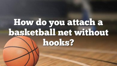 How do you attach a basketball net without hooks?