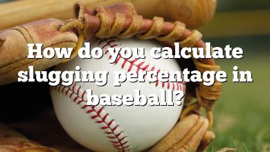 How do you calculate slugging percentage in baseball?