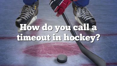 How do you call a timeout in hockey?