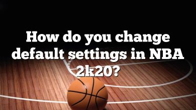 How do you change default settings in NBA 2k20?