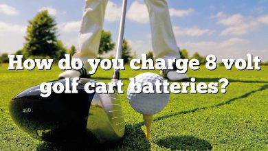 How do you charge 8 volt golf cart batteries?