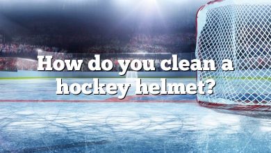 How do you clean a hockey helmet?