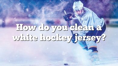 How do you clean a white hockey jersey?