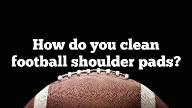 How do you clean football shoulder pads?