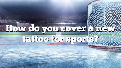 How do you cover a new tattoo for sports?