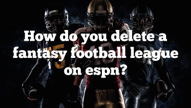 How do you delete a fantasy football league on espn?