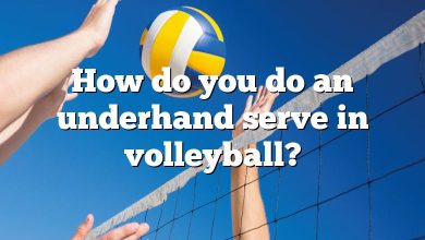 How do you do an underhand serve in volleyball?