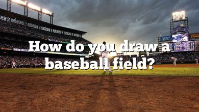 How do you draw a baseball field?