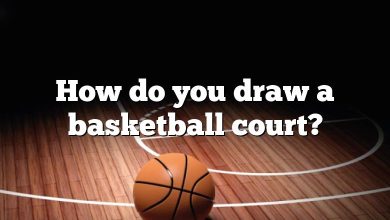 How do you draw a basketball court?