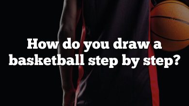 How do you draw a basketball step by step?