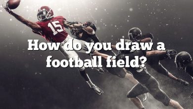 How do you draw a football field?